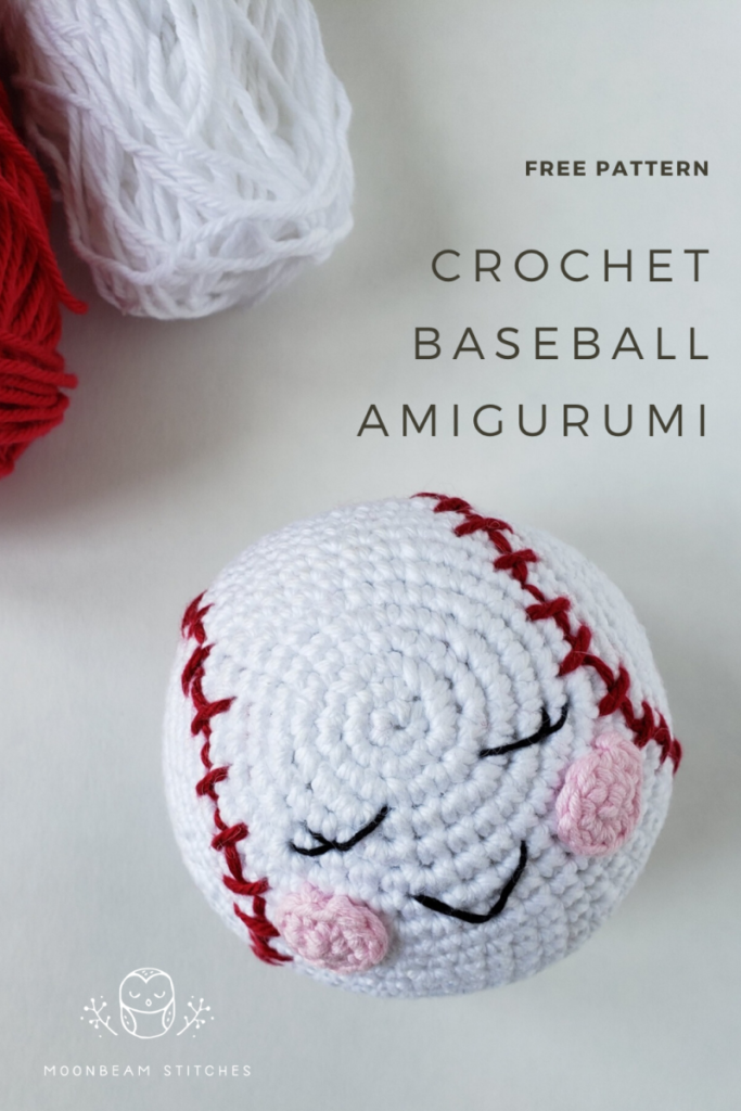 Free Crochet Pattern Amigurumi Baseball Moonbeam Stitches